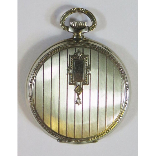 527 - A Keystone Standard Open Dial Pocket Watch with 15 jewel movement no. 1011022, running