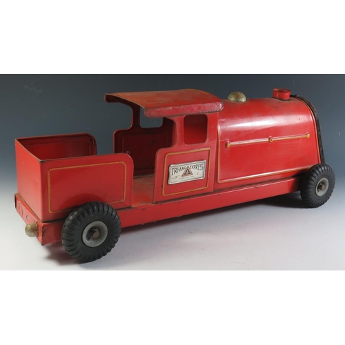 60 - A Large Triang Toys Tinplate Express Train (54cm approx).