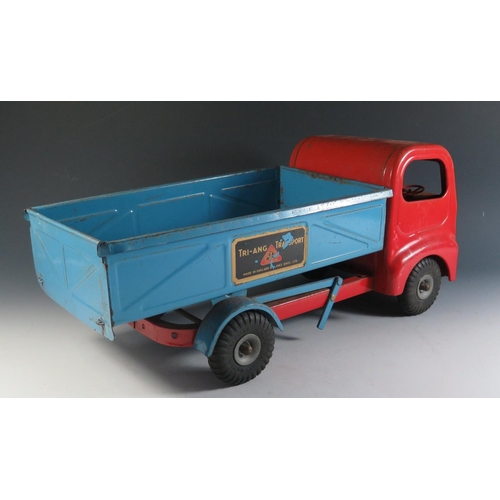 62 - A Large Triang Toys Tinplate Tipping Transport Truck (47cm approx).