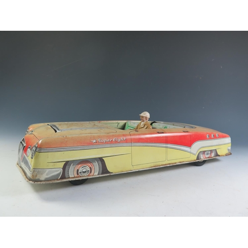 91 - A Large Scale Tinplate Hofler Commander/Super Eight Convertible Sports Car Made in Germany (41cm app... 