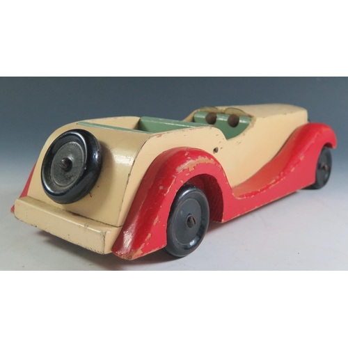 98 - An Unusual Wooden Car made by Grace Toys (30cm approx).