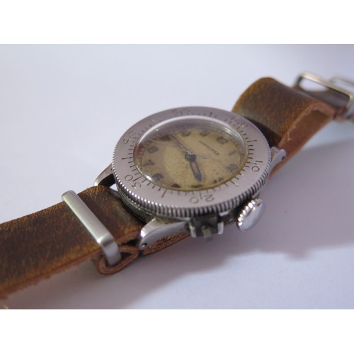 535B - A 1940's LONGINES Weems Pilot's Watch, the 15 jewel movement no. 6072588, 34mm case stamped 21008 / ... 