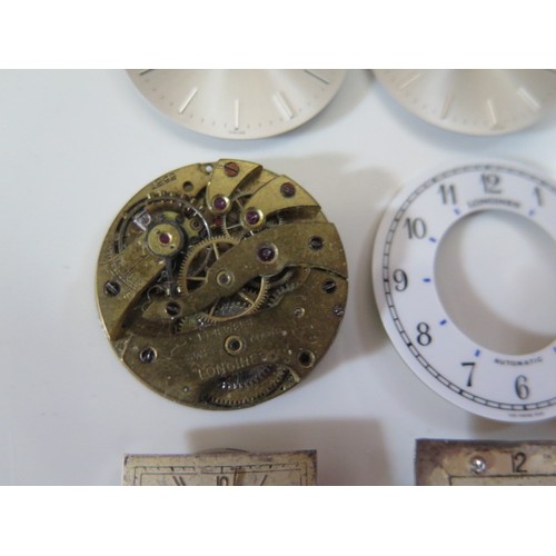 532D - A Selection of LONGINES Parts including movements and dials