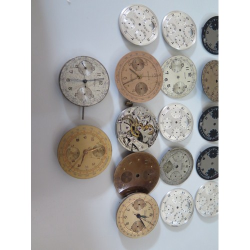 532F - A Selection of Brietling, Gallet, Orava, Girard-Perregaux and other Movements and Dials including Br... 