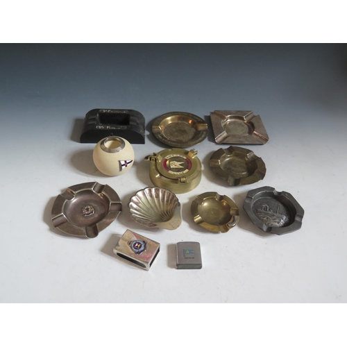 107 - A Collection of Ship's Ashtrays including S.S. Camito, Orama, Hinoostan and Sir Johnstone Wright etc... 