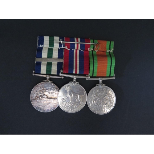 218 - A WWII Medal Pair Navy Long Service and Good Conduct Medal awarded to V. 994892 C.J. SAMS. C.R.E. R.... 