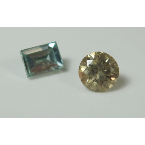 509 - A Loose Yellow Diamond (EDW .75ct). (Phone bid in 10 x2)