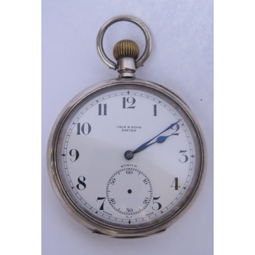 530 - A Zenith Silver Cased Pocket Watch, needs attention.
phone bid in 10