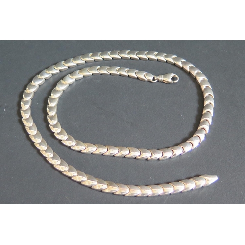 173 - A Heavy Sterling Silver Necklace, 56cm, 91g