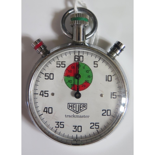 227B - An Heuer trackmaster Stopwatch, running