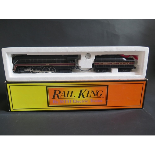 231 - A Rail King by MTH Electric Trains DCRU Norfolk & Western J Die-Cast Steam Engine, No. 611 MT-1105 w... 