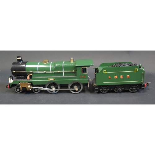 243 - An Unusual Kit Built O Gauge Electric Locomotive and Tender LNER 247 named 