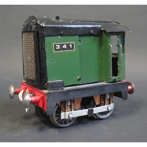 245 - An Unusual Scratch Built Electric Diesel Locomotive. A bit bigger than O gauge with inside wheels me... 