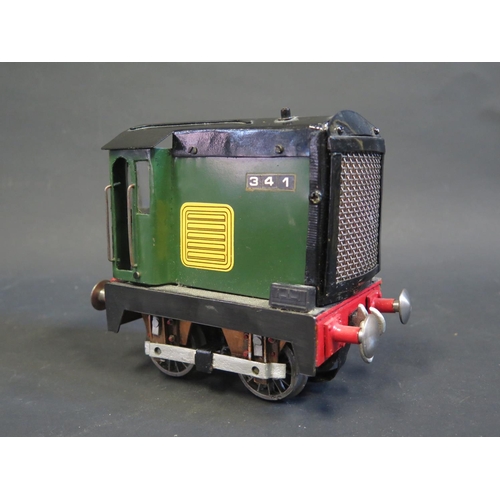 245 - An Unusual Scratch Built Electric Diesel Locomotive. A bit bigger than O gauge with inside wheels me... 