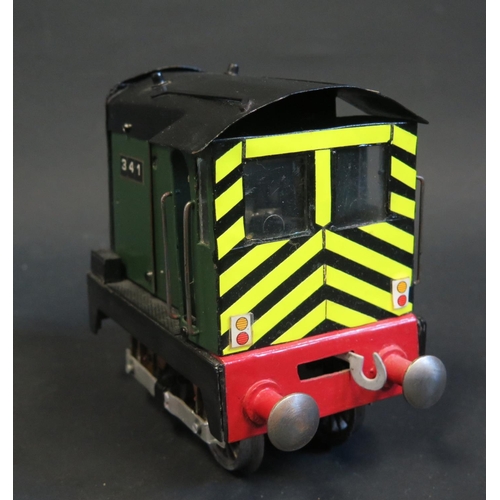 245 - An Unusual Scratch Built Electric Diesel Locomotive. A bit bigger than O gauge with inside wheels me... 