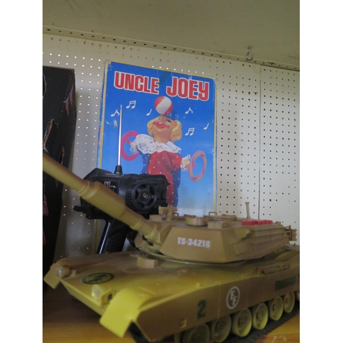 288 - Seven Battery Operated Toy Tanks, Airplane, Bike etc.