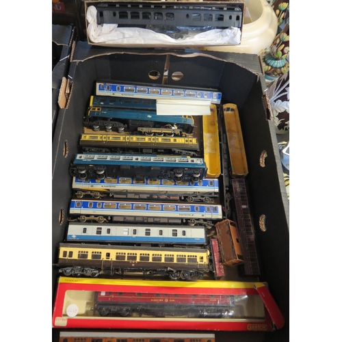 295 - Two Boxes of OO Gauge Railway Passenger Cars and Rolling Stock (some for spares and repairs).