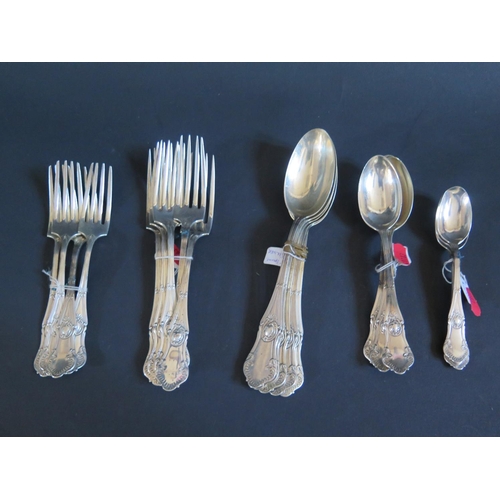 54 - A Part Set of Sterling Silver Flatware, 927g