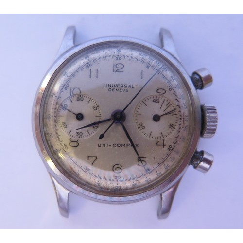 228 - A Rare UNIVERSAL Genève UNI-COMPAX Chronograph  Wristwatch, back stamped 1173540 22223, hands can be... 