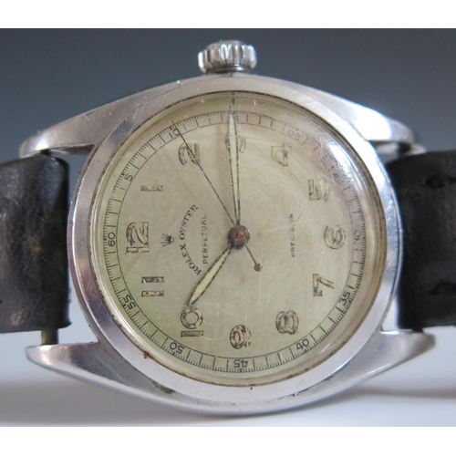 223A - A 1950's Gent's Rolex Oyster Perpetual Precision Wristwatch, ref. 6098, 37mm case no. 726545, runnin... 