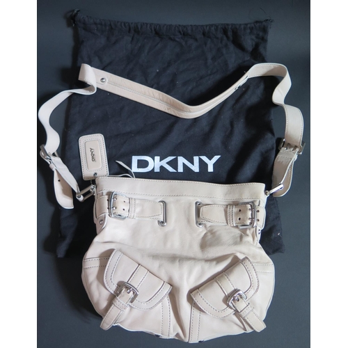 744 - A DKNY Beige Soft leather Handbag