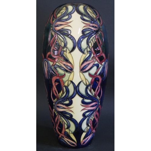10 - A Modern Moorcroft Limited Edition Foliate Decorated Vase by Wendy Mason 1997, 28/150, 36.5cm, boxed