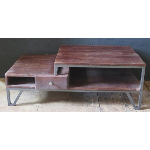 1083 - A New Harwood and Steel Framed Entertainment Unit