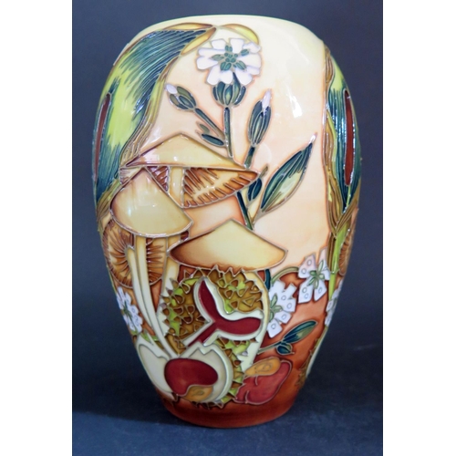 136 - A Modern Moorcroft Limited Edition Vase Decorated with Fungi and Flowers by Debbie Hancock 98, 241/3... 