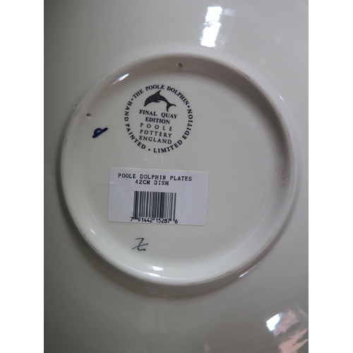 147A - A Poole Dolphins Hand Painted Limited Edition Charger 42cm diameter With Box.