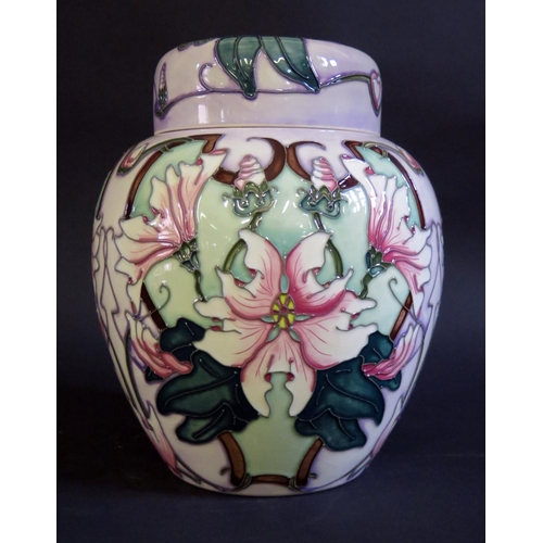 16 - A Modern Moorcroft Floral Decorated Ginger Jar 2001, 20cm, boxed