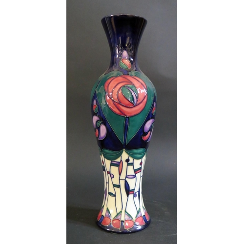 28 - A Modern Moorcroft Tribute to Rene MacIntosh Vase 1995, 31cm, boxed