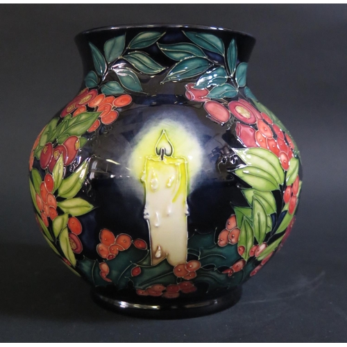 29 - A Modern Moorcroft Limited Edition Candle and Berry Decorated Vase 2003, 19/50, 14.5cm, boxed, cost ... 