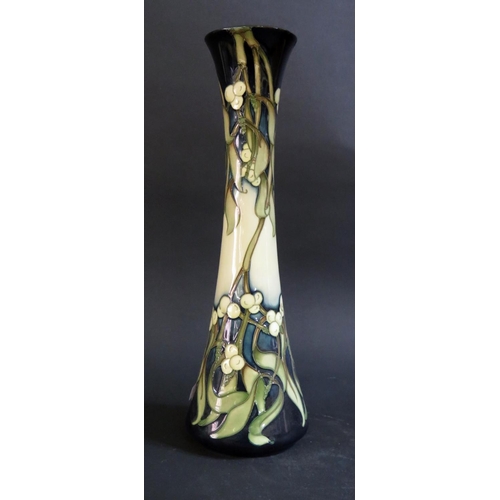 34 - A Modern Moorcroft Limited Edition Mistletoe Decorated Vase by Rachel Bishop 2003, 35/250, boxed, co... 