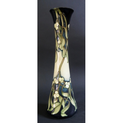 34 - A Modern Moorcroft Limited Edition Mistletoe Decorated Vase by Rachel Bishop 2003, 35/250, boxed, co... 