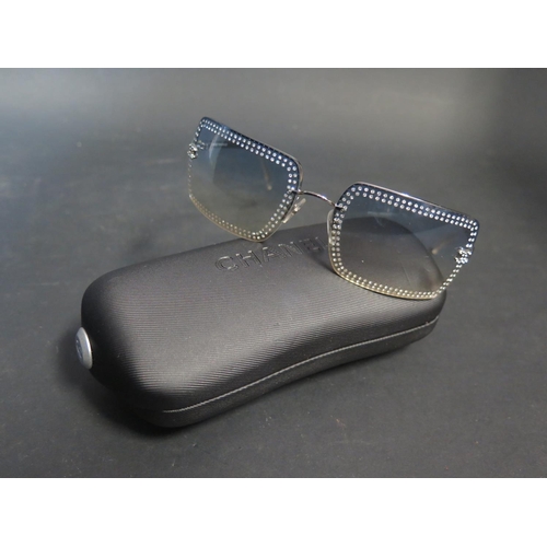 745A - A Pair of Channel Sunglasses with CC Signature Logo, 4105-B, c, 124/79 62 15 120 and with original c... 