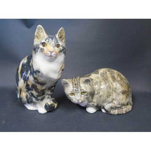 757 - Two Winstanley Cat Ornaments, tallest 30cm