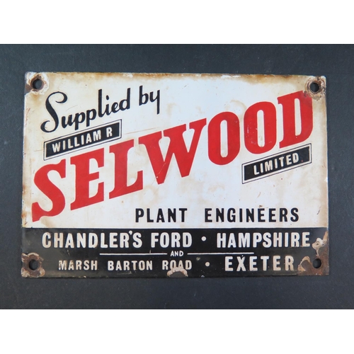 769a - A Selwood Enamel Advertising Sign (Marsh Barton Road, Exeter), 15x10cm