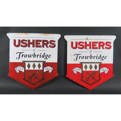 769B - Two USHERS (21.5x20.5cm) and ALFA-LAVAL Enamel Signs and others