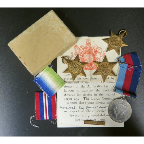 778 - A WWII Four Medal Group awarded to Percival Leo James Down