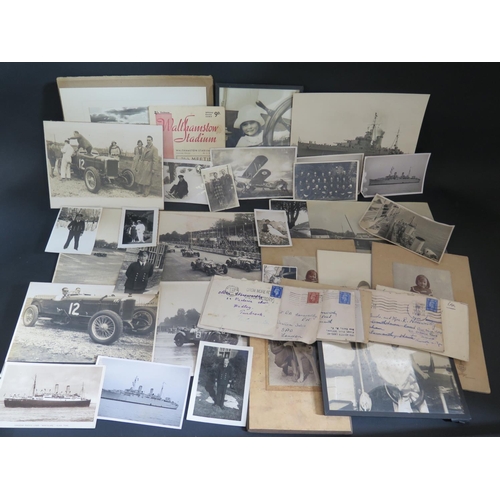 786 - A Collection of Old Photographs and Ephemera including H.M.S. Arethusa 1942 Christmas card, Ashanti ... 