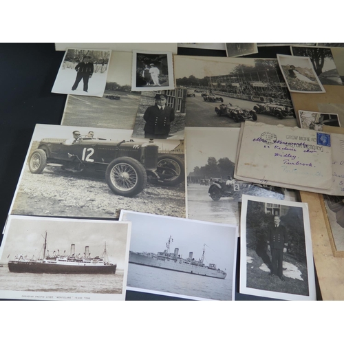 786 - A Collection of Old Photographs and Ephemera including H.M.S. Arethusa 1942 Christmas card, Ashanti ... 