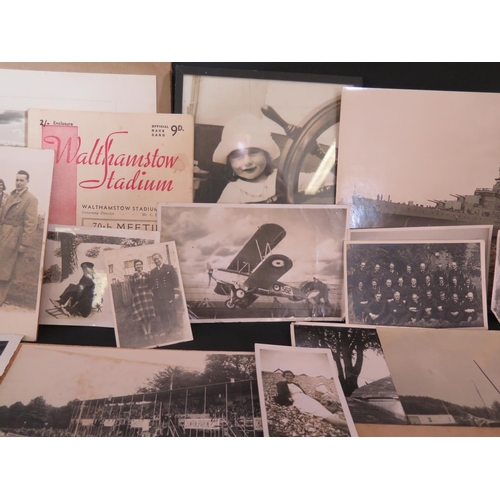 786 - A Collection of Old Photographs and Ephemera including H.M.S. Arethusa 1942 Christmas card, Ashanti ... 