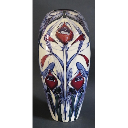 22 - A Modern Moorcroft Limited Edition Stylised Foliate Decorated Vase by Emma Bossons 2001, 173/200, 36... 