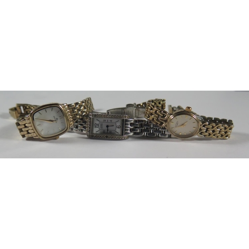 559 - Three Ladies Wristwatches: Citizen Ecodrive, Accurist and Rotary