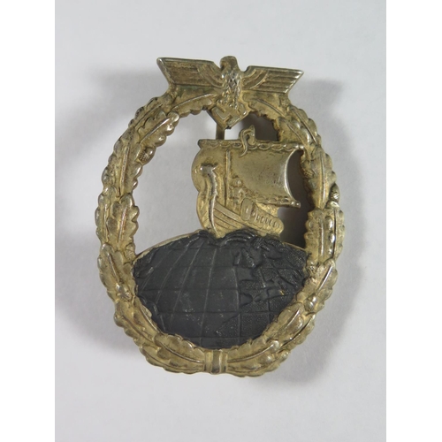 783E - A WWII German Auxiliary Cruiser Badge