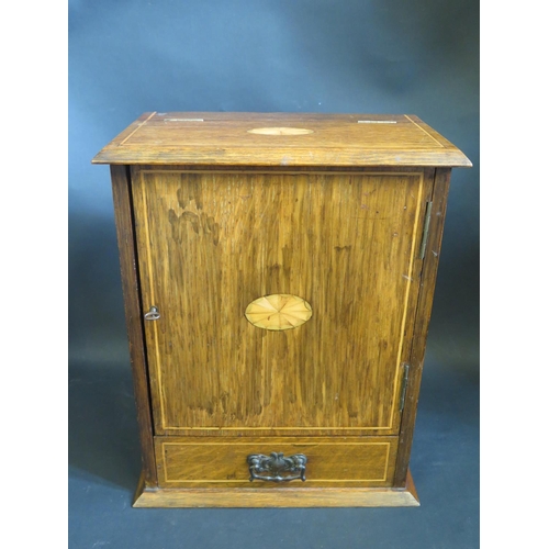 751A - A Edwardian Inlaid Smoker's Cabinet