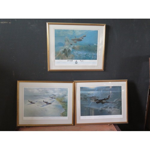 775b - Three Limited Edition Pencil Signed Prints D Day June 6th 1944 A Triumph Of Air Power 39/850, Night ... 