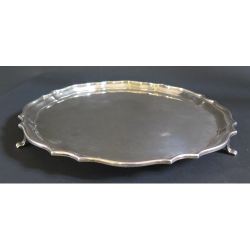 1050 - A Large George VI Silver Salver, Sheffield 1937, Cooper Brothers & Sons Ltd., 31.5cm diam., 923g