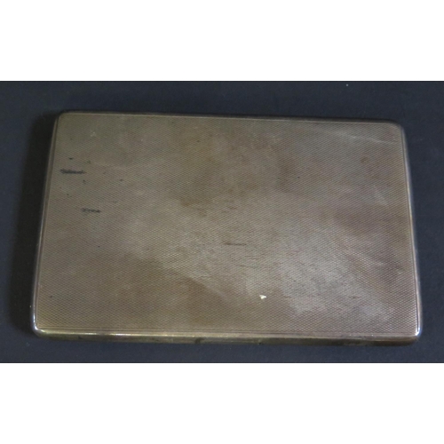 1053 - A George VI Silver Cigarette Case with engine turned decoration, Birmingham 1937, S.B.&S.Ld., 181g