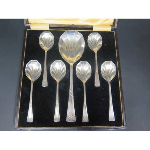 1094 - A Cased Silver Plated Spoon Set